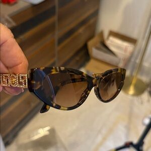 Versace Tortoise Cat-Eye Sunglasses